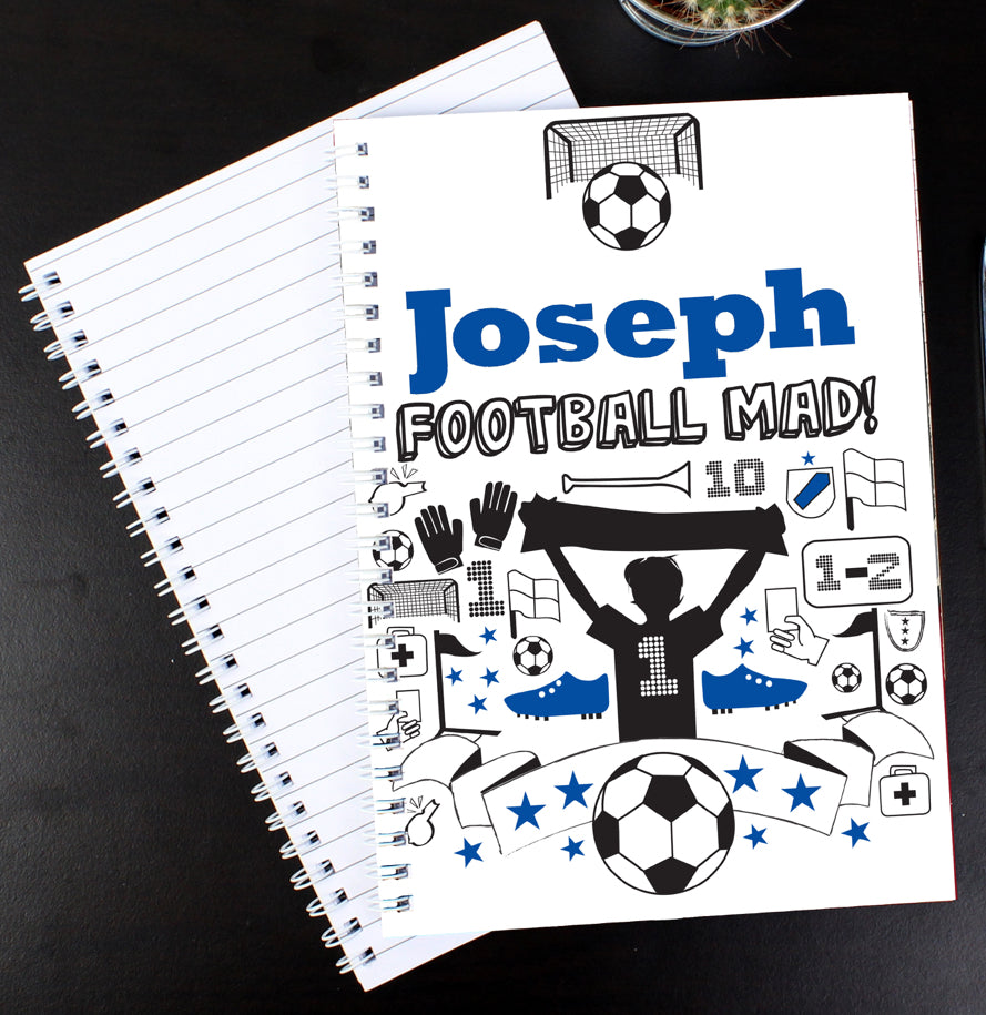 Personalised Football A5 Notebook