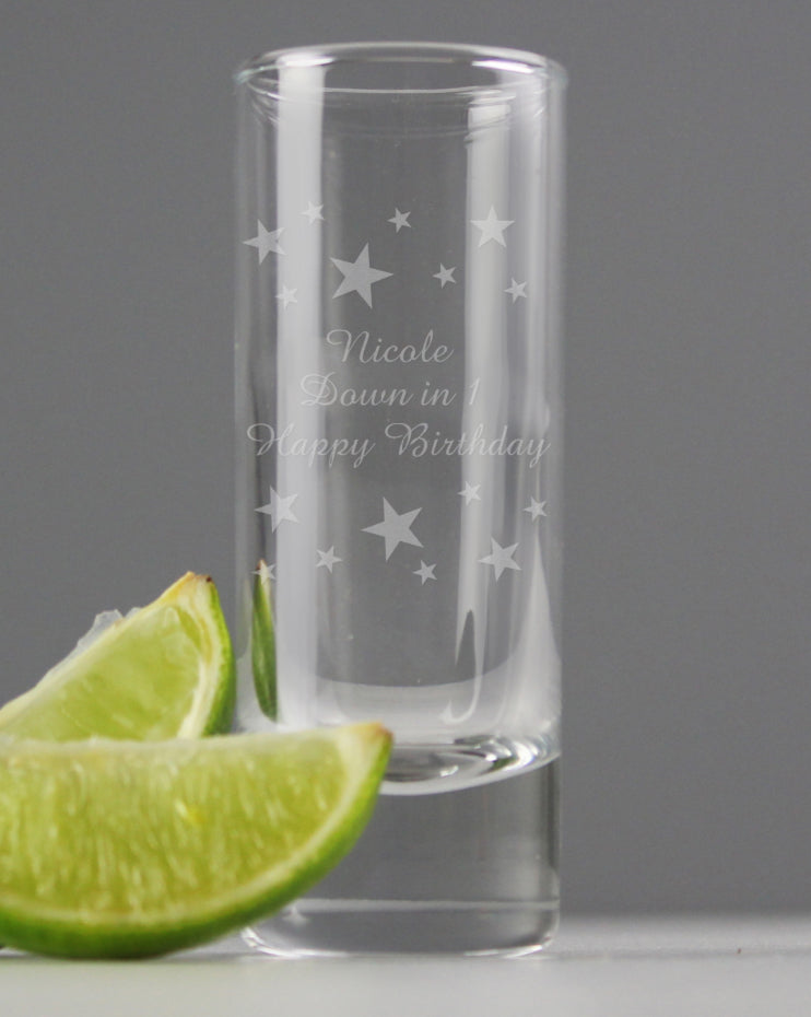 Personalised Starry Shot Glass
