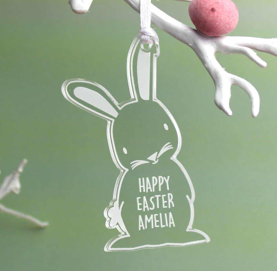 Personalised Acrylic Easter Bunny Decoration