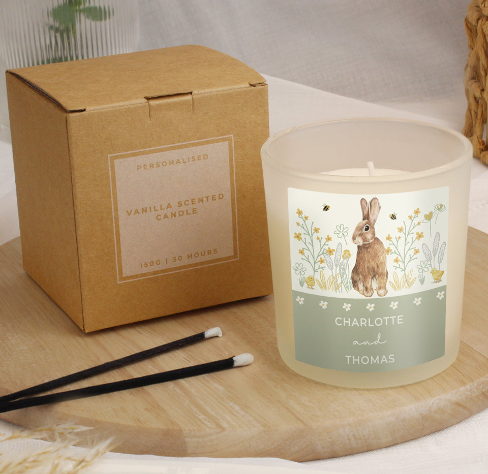 Personalised Spring Bunny Candle Jar