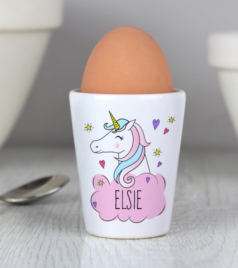 Personalised Unicorn Egg Cup