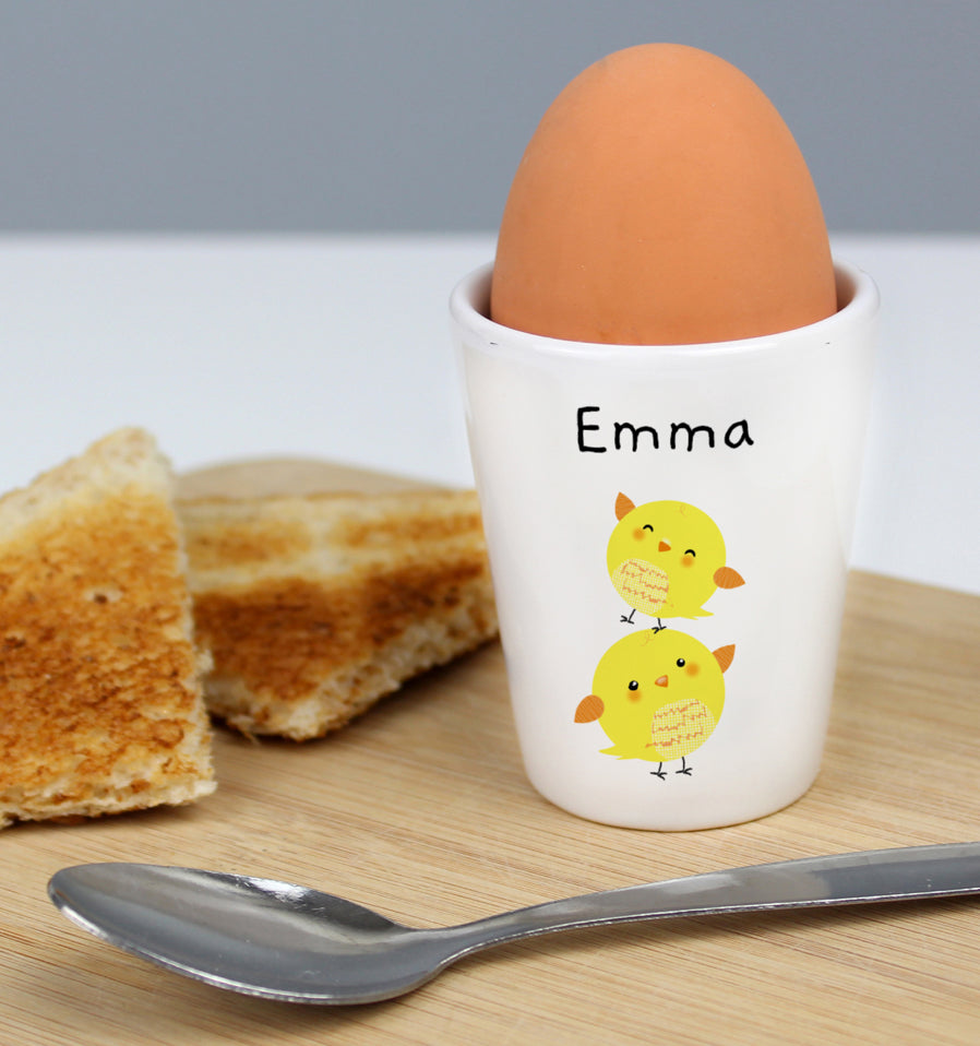 Personalised Easter Chicks Egg Cup