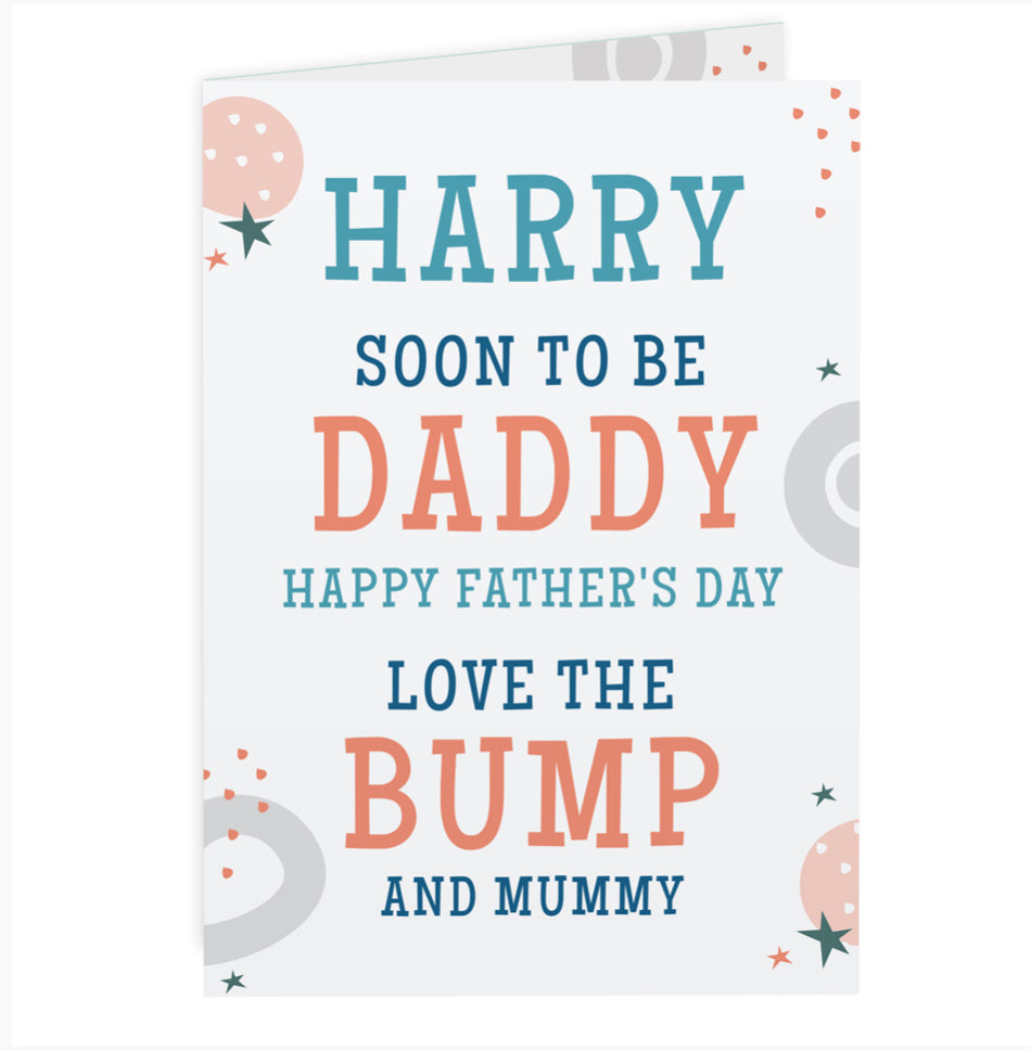 Personalised From the Bump Father's Day Card