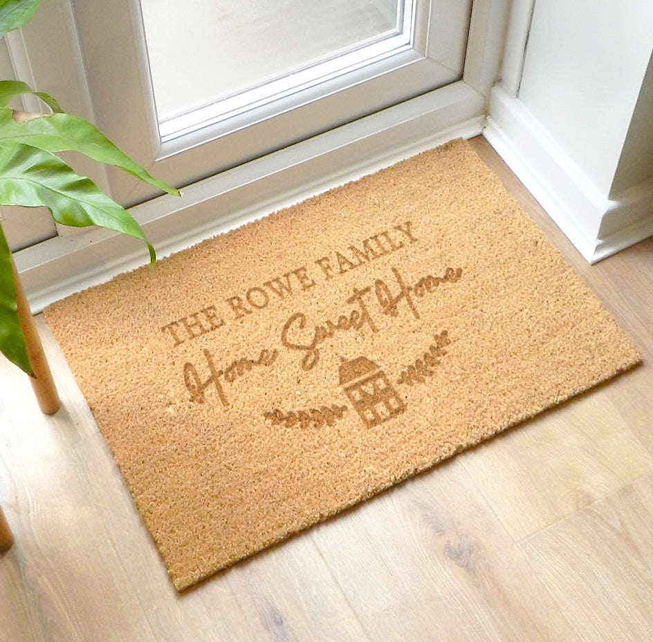 Personalised Home Sweet Home Rectangle Indoor Doormat