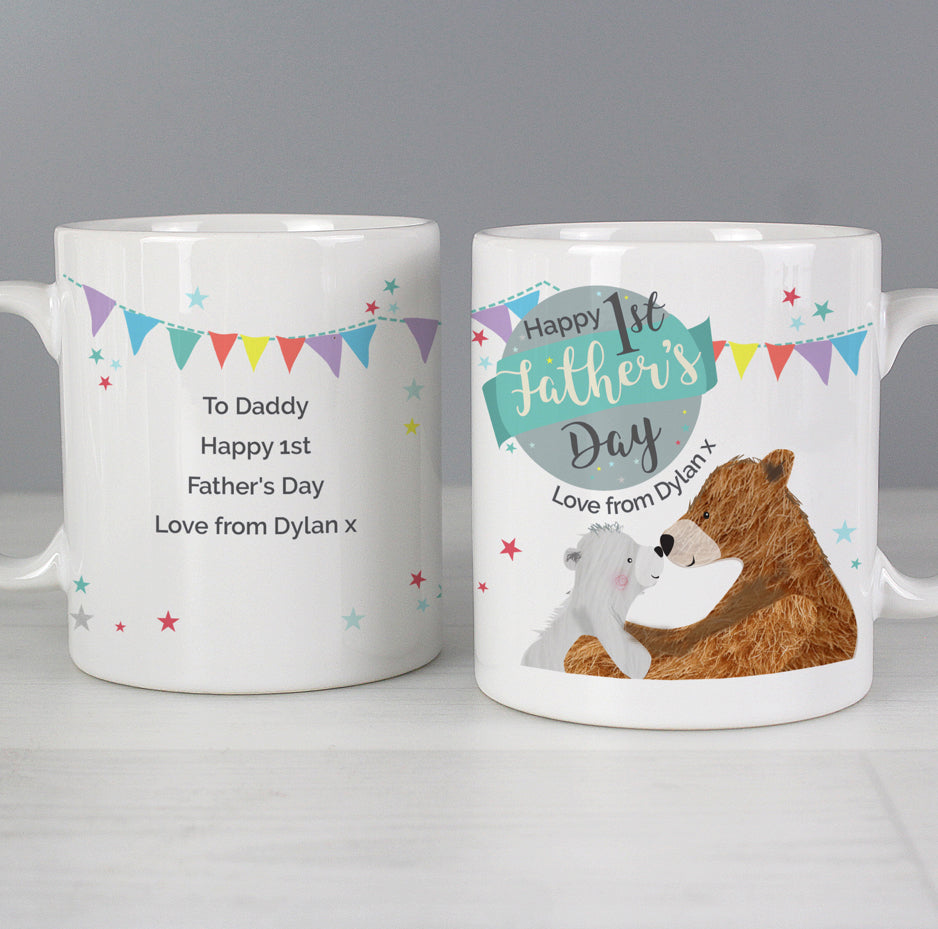 Personalised 1st Father's Day Daddy Bear Mug
