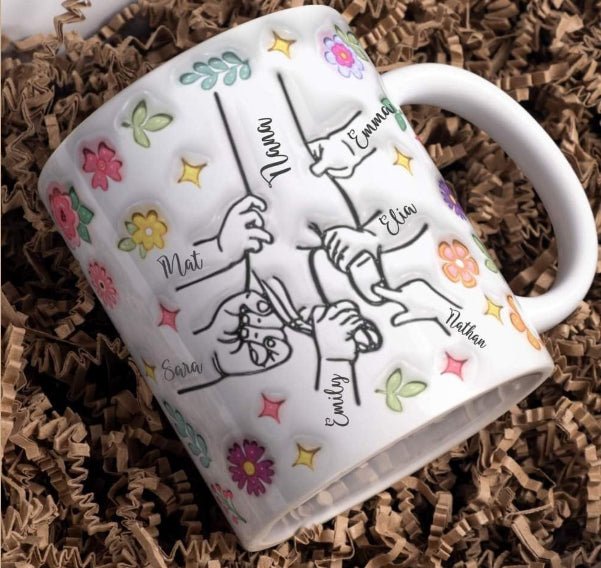 Personalised Holding Hands Mug