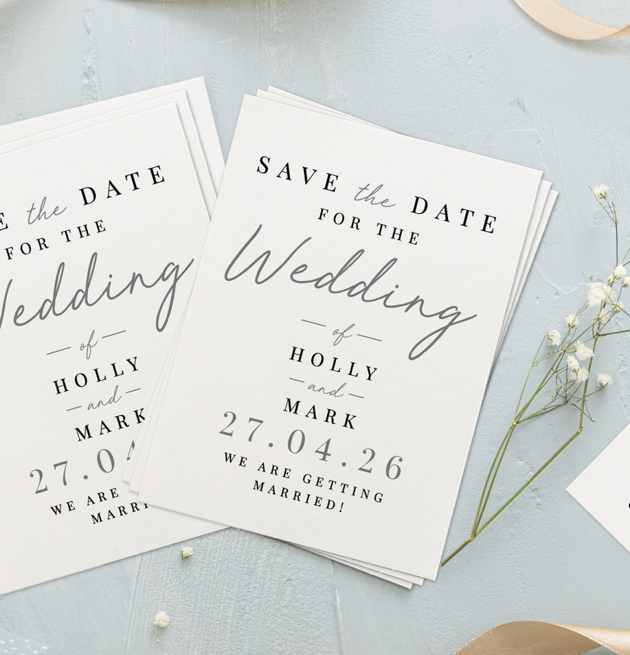 Personalised Set of 36 Wedding Save the Dates