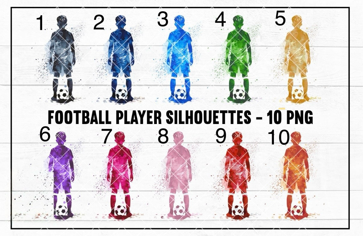 Personalised Football Player Cushion Male and Female Silhouettes