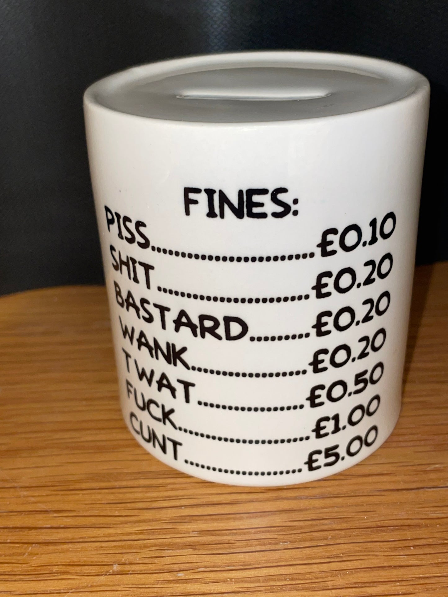 Personalised Swear Jar Money Box