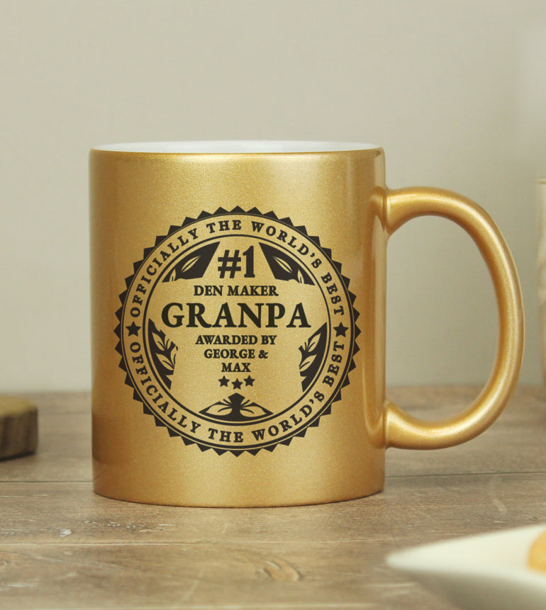 Personalised Worlds Best Gold Mug