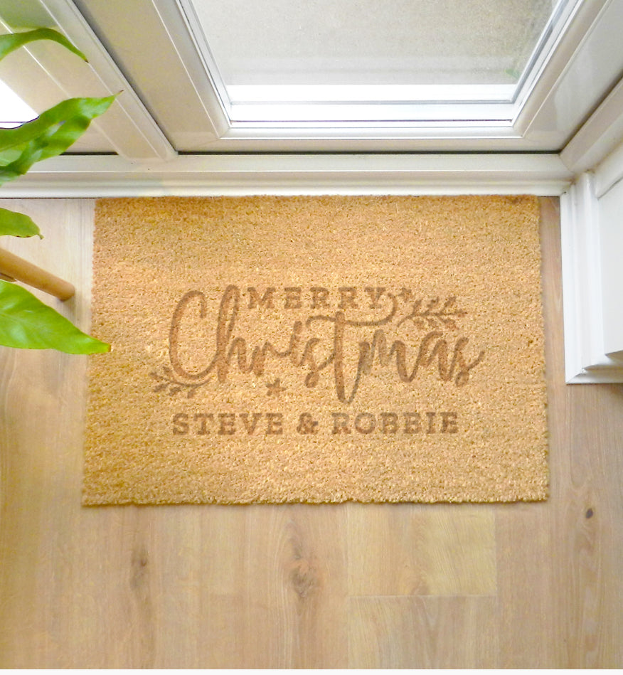 Personalised Christmas Rectangle Indoor Doormat