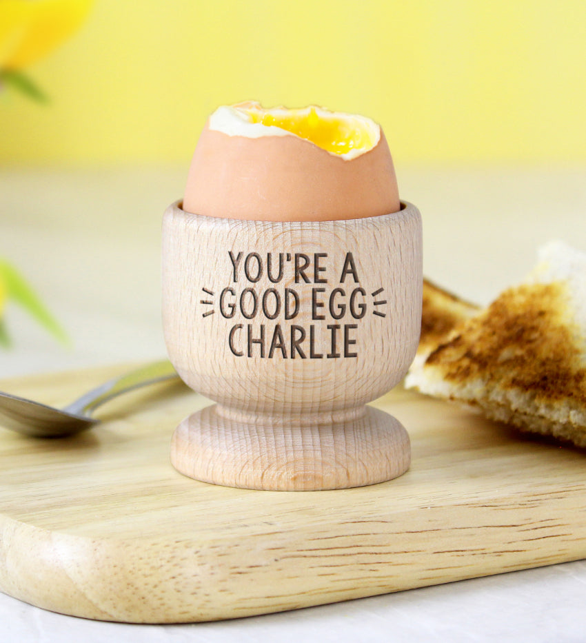 Personalised Wooden Egg Cup