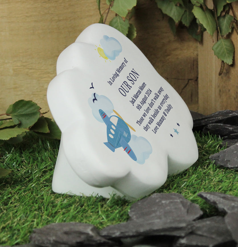 Personalised Plane Resin Memorial Cloud