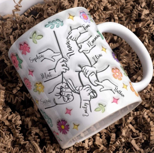 Personalised Holding Hands Mug