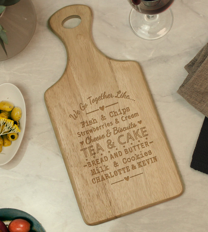 Personalised We Go Together Wooden Paddle Board