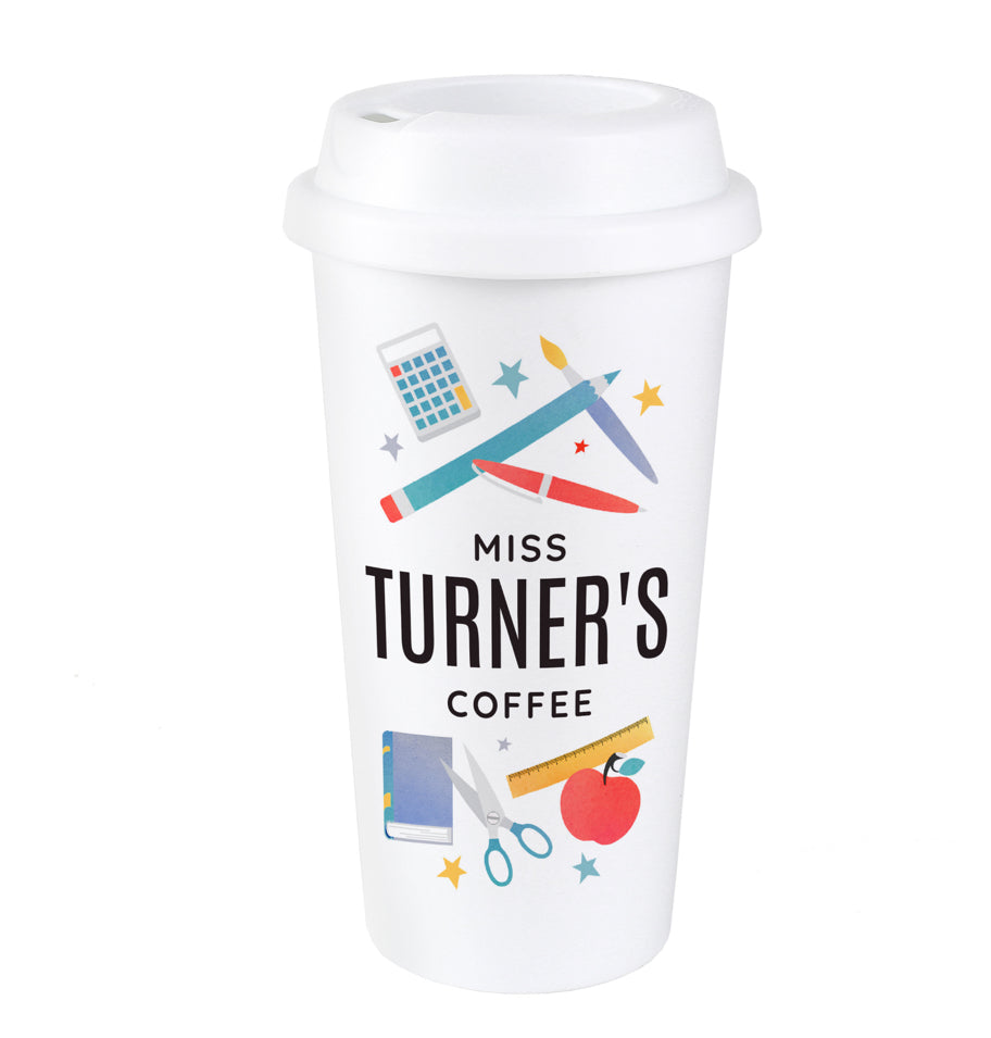 Personalised Teachers Insulated Reusable Eco Travel Cup