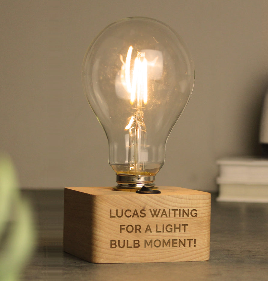 Personalised Message LED Bulb Table Lamp