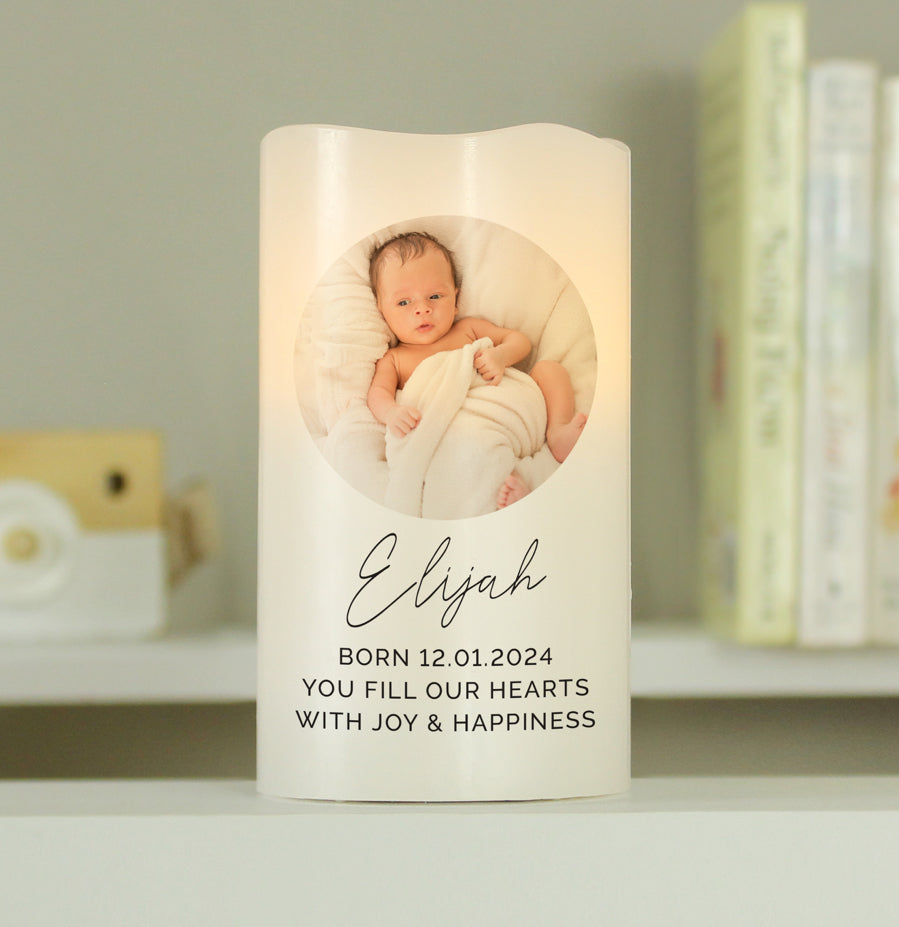 Personalised Photo Upload LED Candle