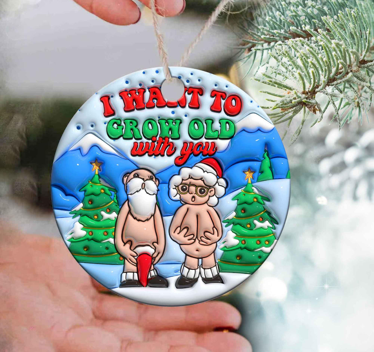 I Want To Grow Old With You Tree Decoration