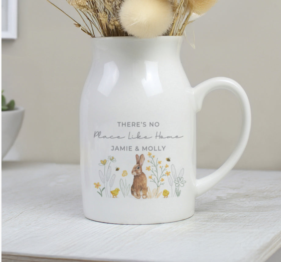 Personalised Spring Bunny Jug Vase