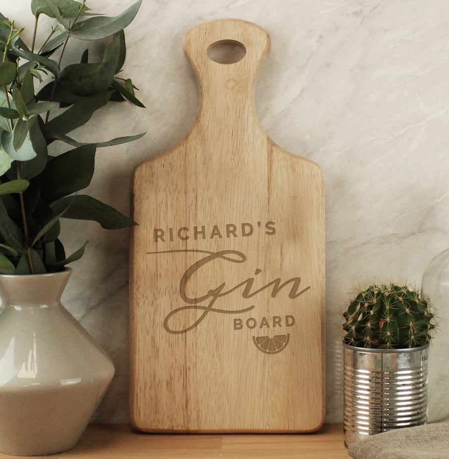 Personalised Gin Wooden Paddle Board