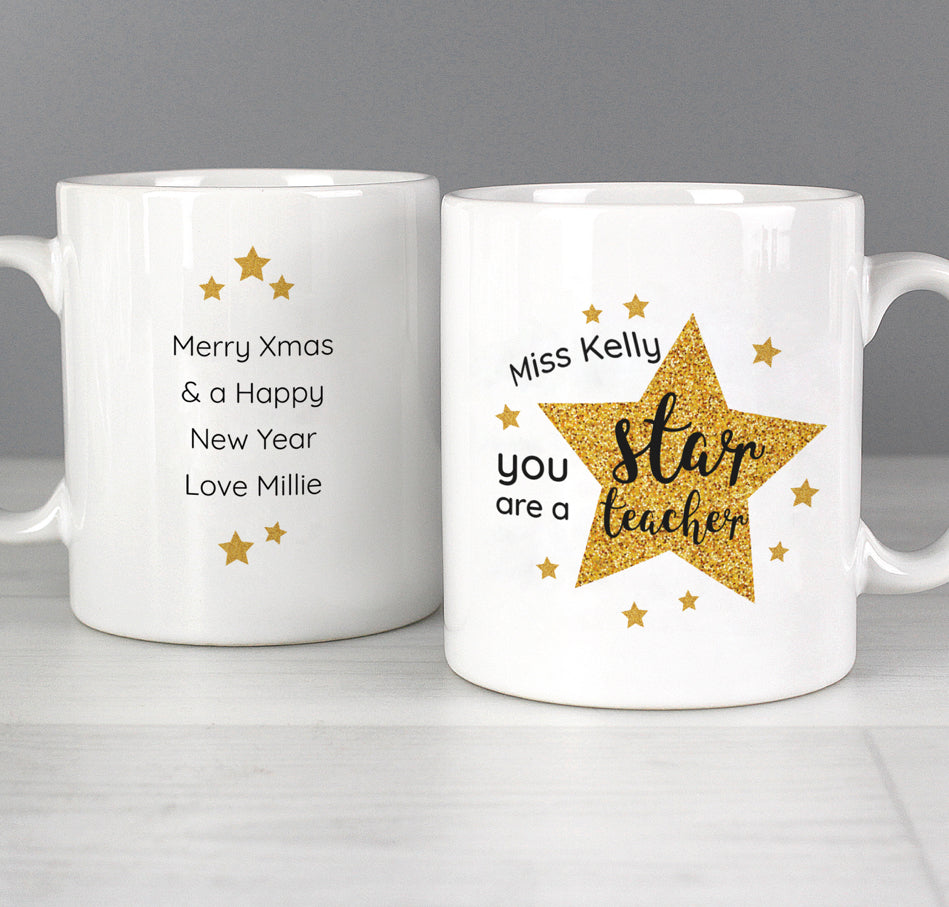 Personalised Star Teacher's Mug