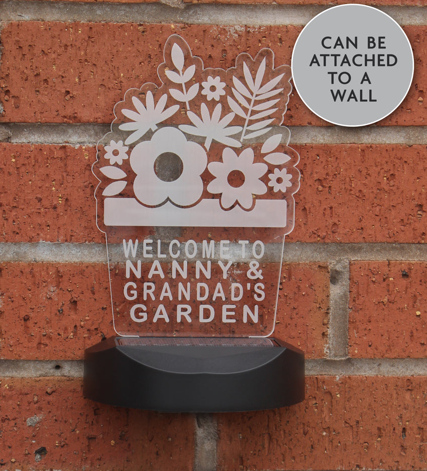 Personalised Plant Pot Outdoor Solar Light