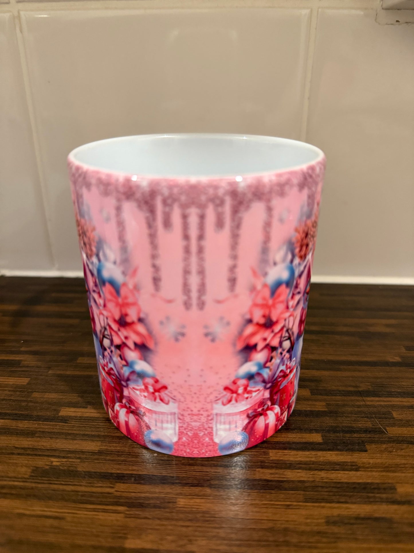 Pink Snowman Mug