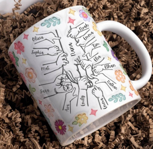 Personalised Holding Hands Mug
