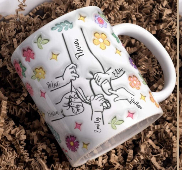 Personalised Holding Hands Mug
