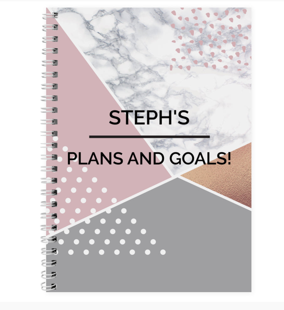 Personalised Geometric A5 Notebook