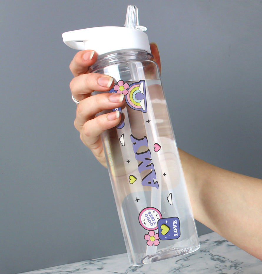 Personalised Good Vibes Water Bottle