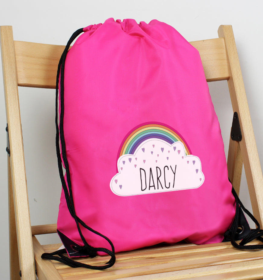 Personalised Rainbow Pink Kit Bag