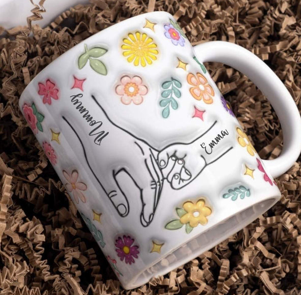 Personalised Holding Hands Mug