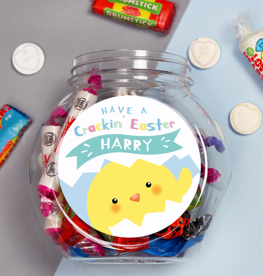 Personalised Have A Cracking Easter Sweets Jar