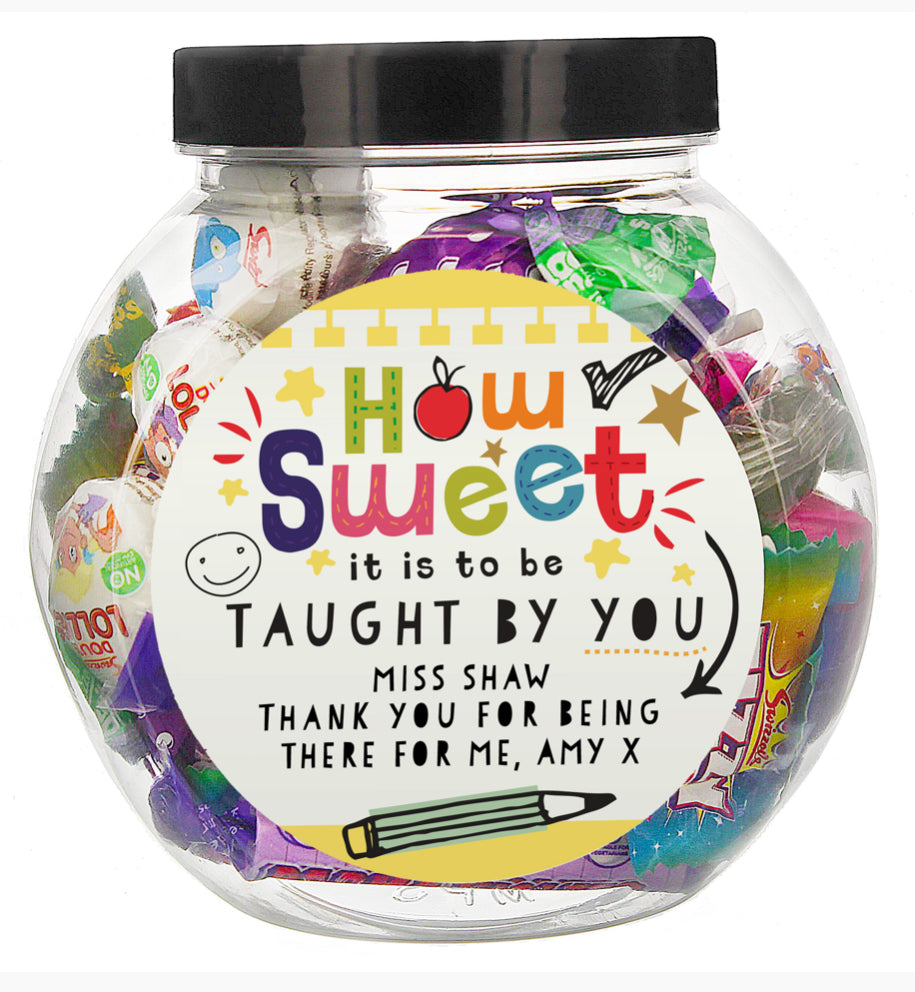 Personalised Shape Little Minds Sweet Jar