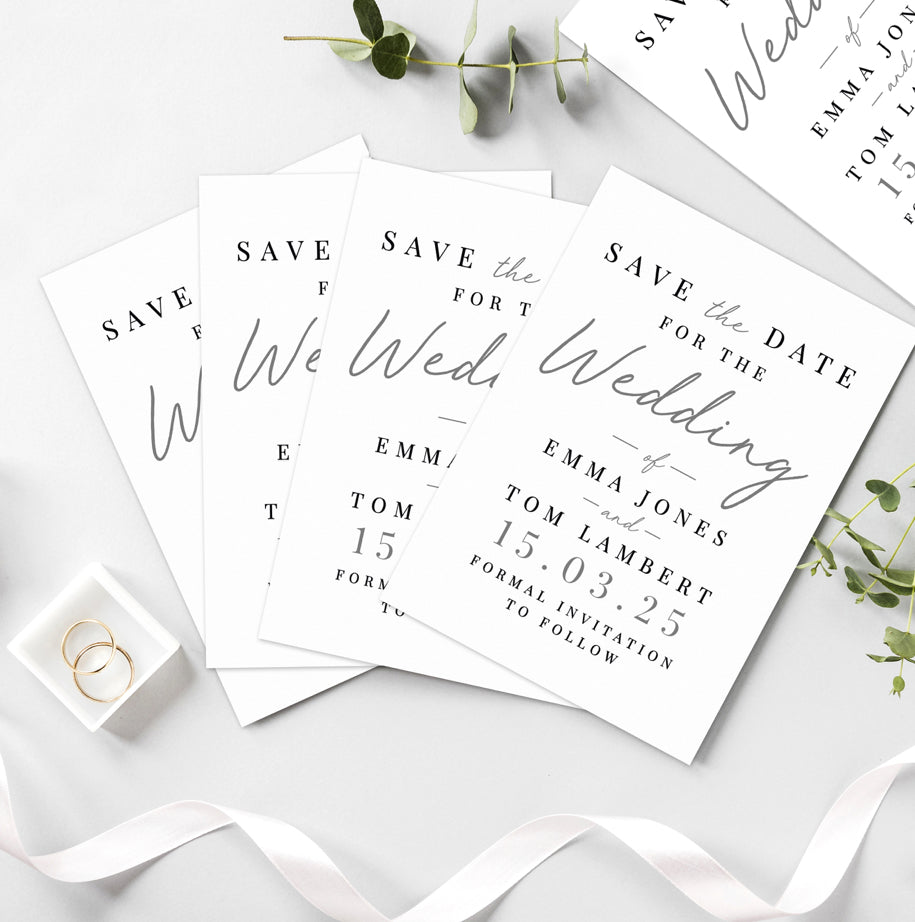 Personalised Set of 36 Wedding Save the Dates