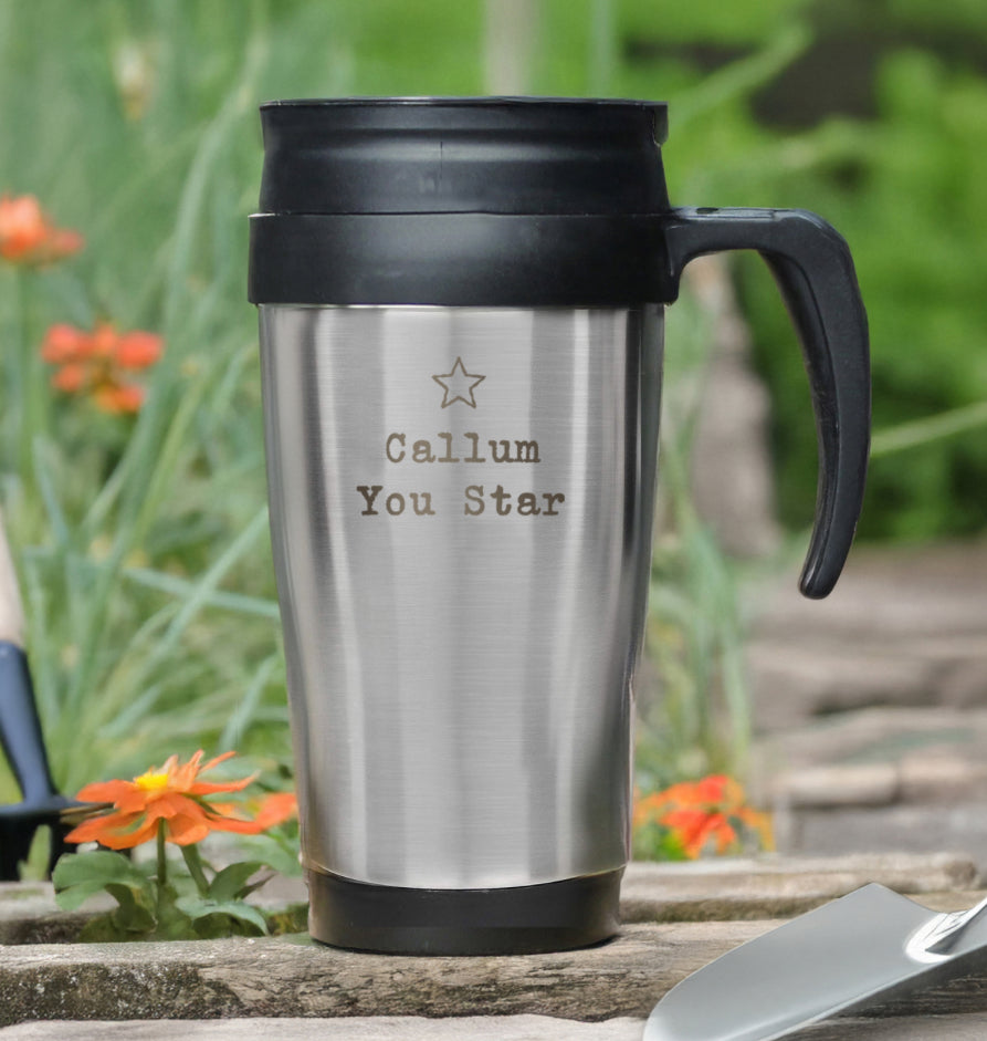 Personalised Star Metal Travel Mug
