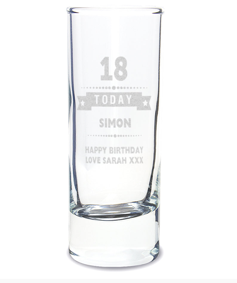 Personalised Birthday Star Shot Glass