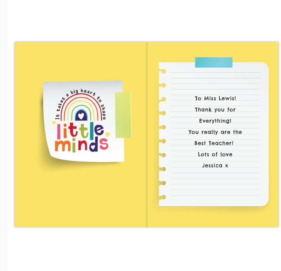 Personalised Shape Little Minds Greeting Card
