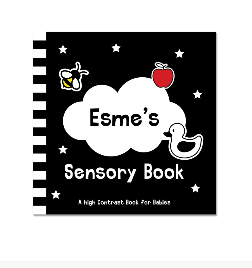 Personalised High Contrast Black and White Baby Book