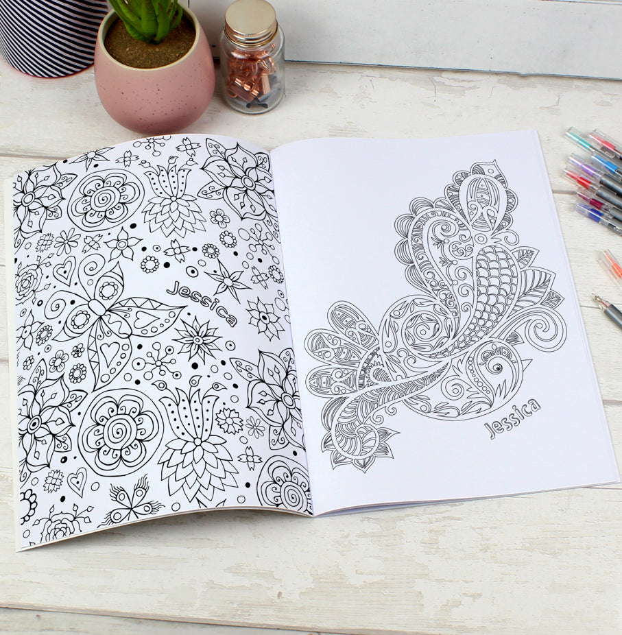 Personalised Botanical Colouring Book