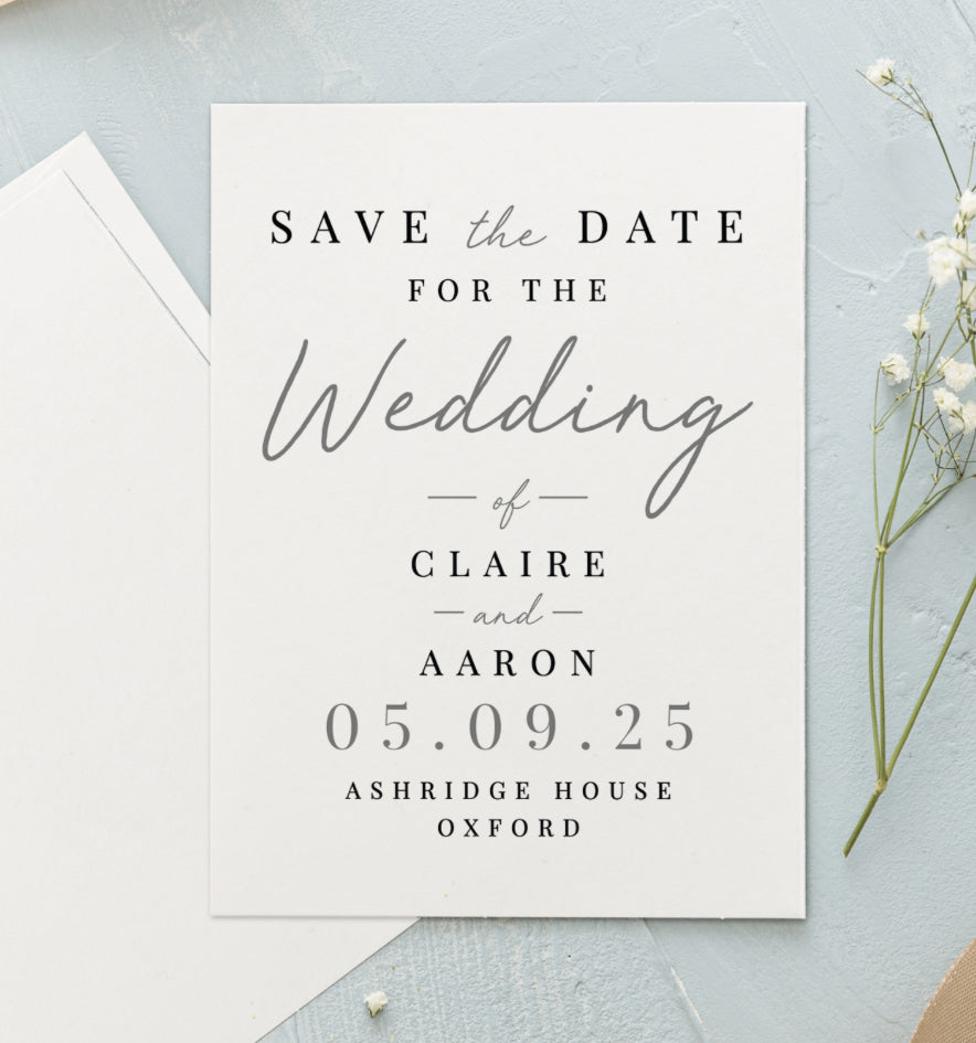 Personalised Set of 36 Wedding Save the Dates
