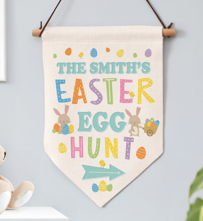 Personalised Easter Egg Hunt Hanging Sign