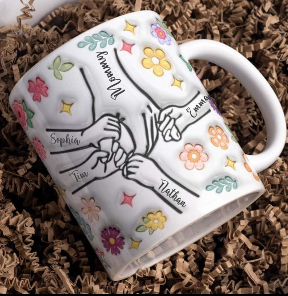 Personalised Holding Hands Mug