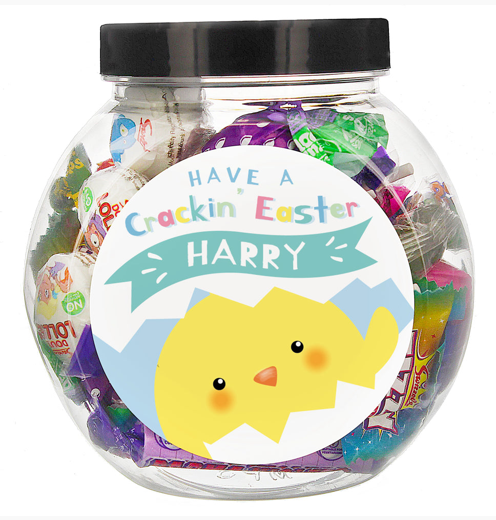 Personalised Have A Cracking Easter Sweets Jar