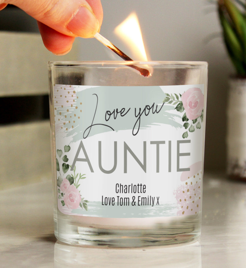 Personalised Abstract Rose Scented Jar Candle