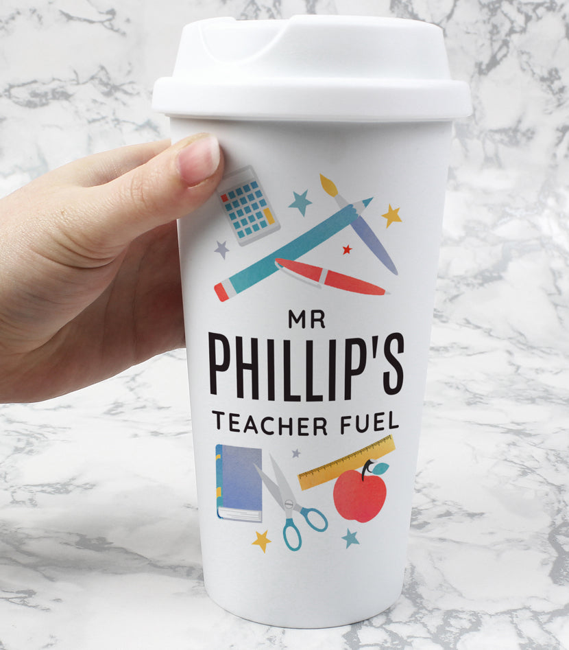 Personalised Teachers Insulated Reusable Eco Travel Cup