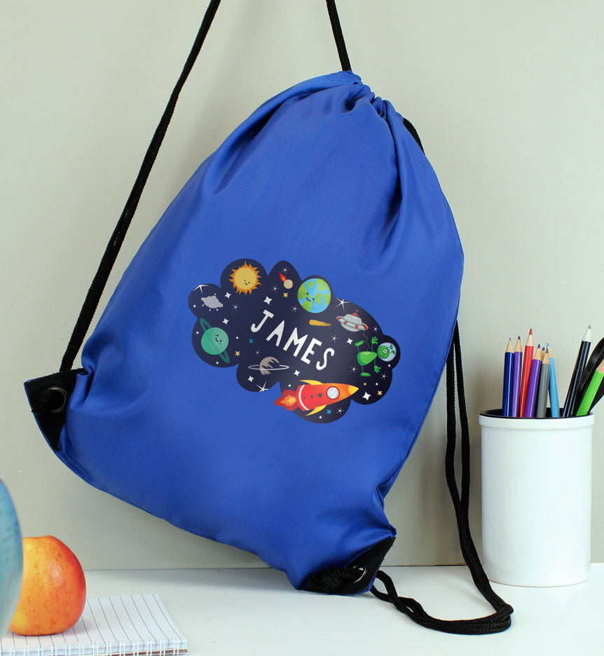 Personalised Space Blue Kit Bag