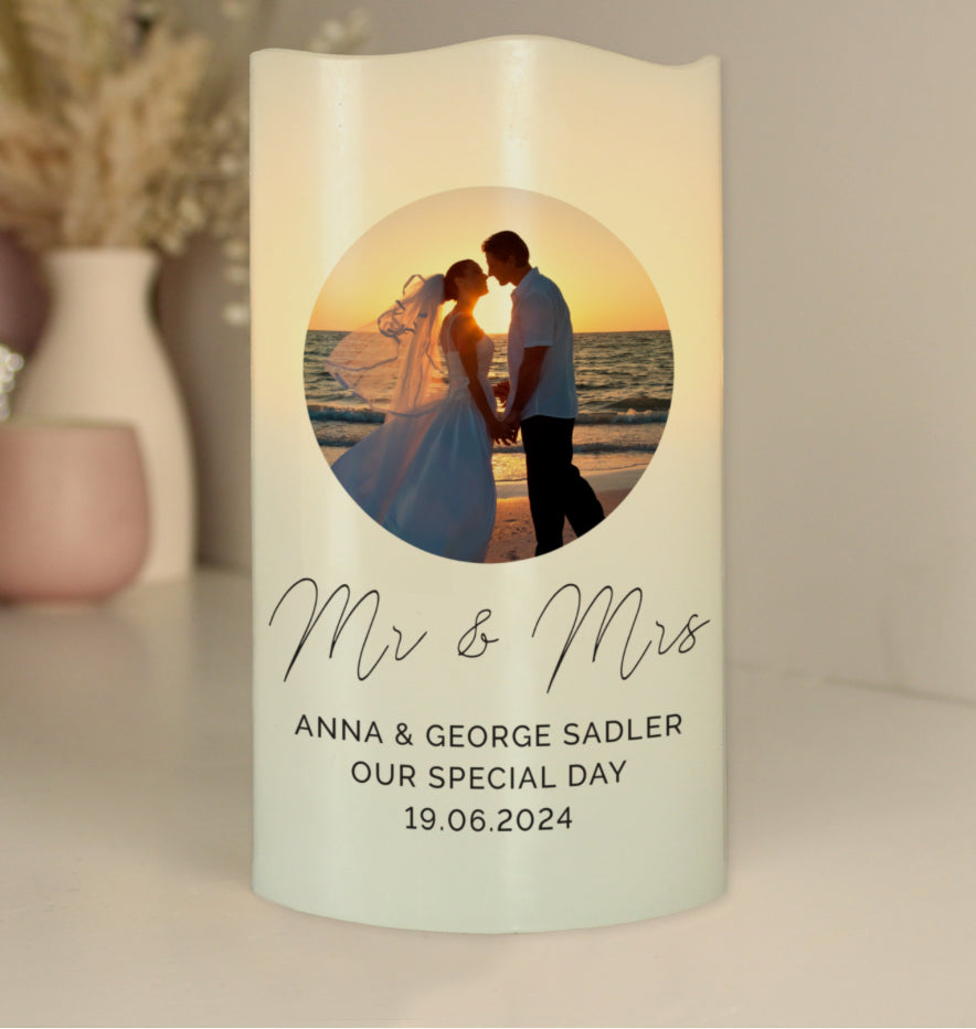 Personalised Photo Upload LED Candle